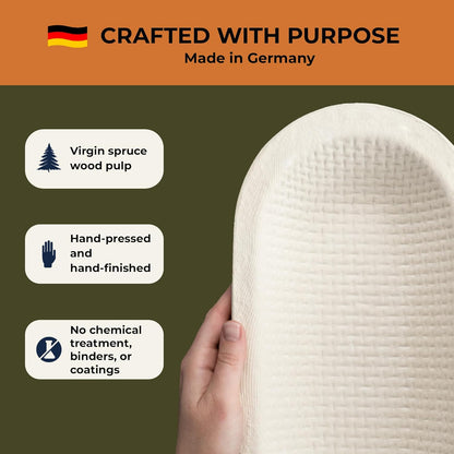 Bulka Sourdough Banneton Bread Proofing Basket 11.4" Oval Groove 750g