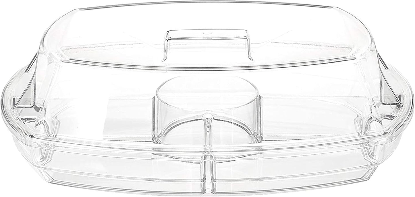 Prodyne SB-5 Flip-Lid Appetizers On Ice, 15", Clear