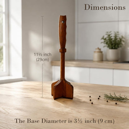 VAESIDA Wooden Ground Beef Masher/Chopper Tool, Solid Wood Meat Smasher