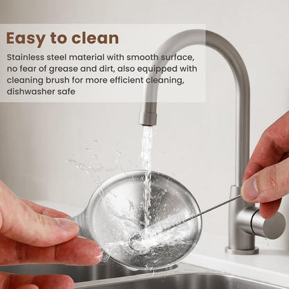 Supercenter Kitchen Funnel, Mini Funnel, Set of 3, Round Ring & Clean Brush