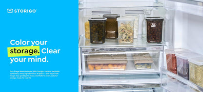 10 Pack 39 oz Airtight Food Storage Containers with Attached Hinged Lids – Stackable BPA Free Plastic Pantry Storage Containers for Flour, Sugar & Cereal – Clear Kitchen Containers
