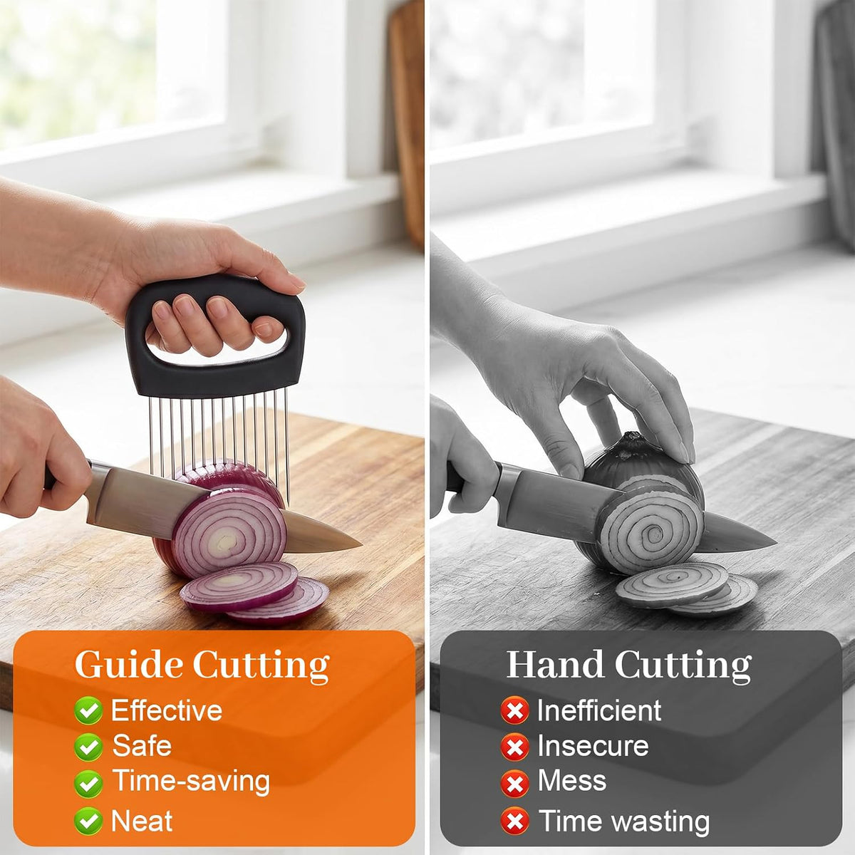 Onion Holder Stainless Steel Onion Slicer