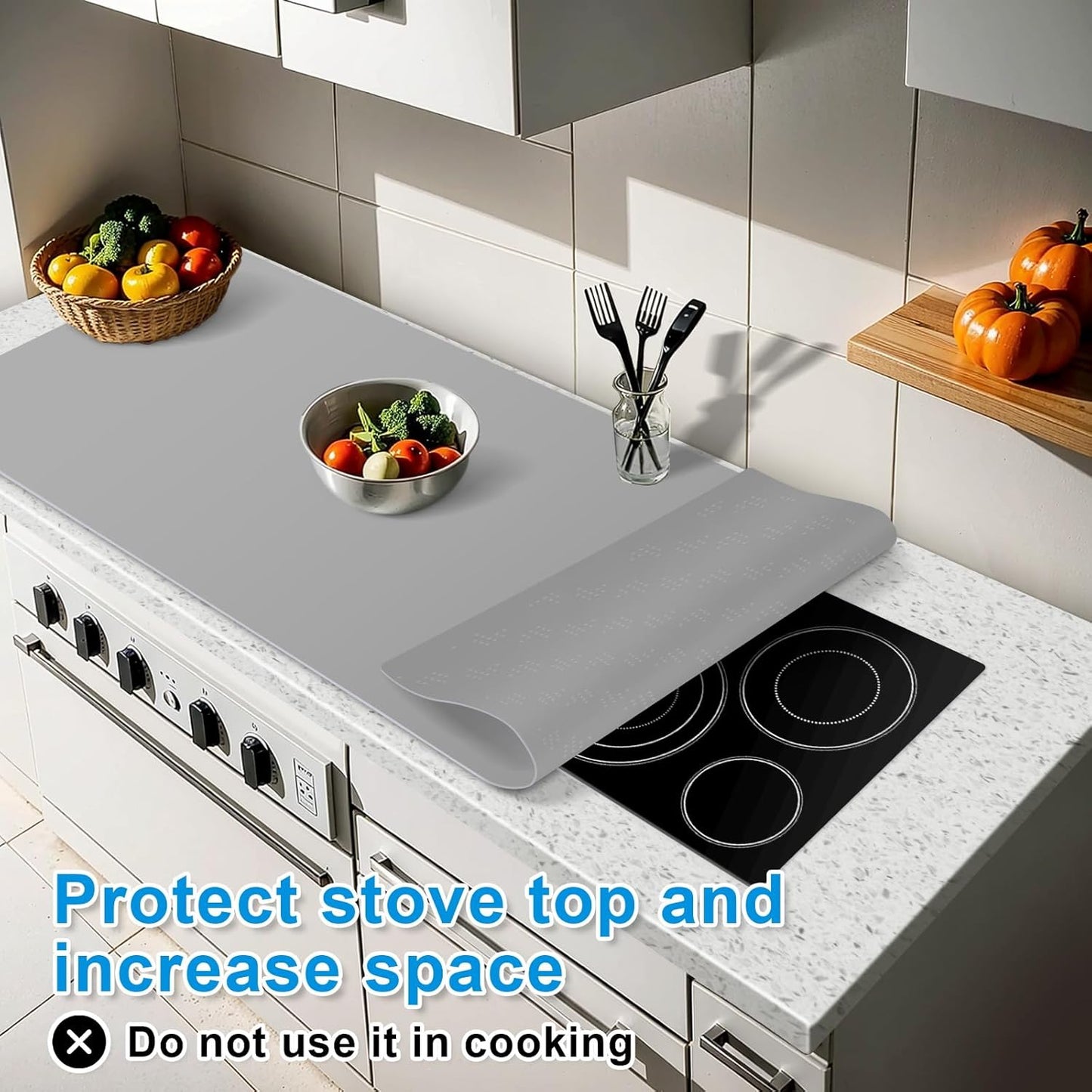 AECHY Extra Large Silicone Mat 78.74”x19.69”x0.08”, Multipurpose Silicone Mat Thick Heat Resistant Mat Shipped Rolled Up Kitchen Counter Mat Nonslip Silicone Mats for Kitchen Counter Translucent