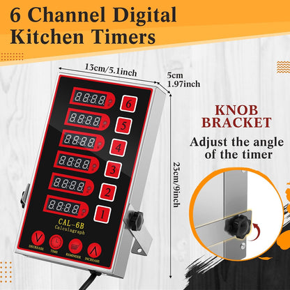 Relaxweex Commercial Digital Kitchen Timer for Cooking, 8 Channel