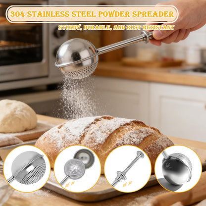 Bread Lame and Flour Duster Set, 304 Stainless Steel Sourdough Baking Tools