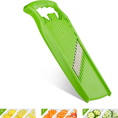 Börner by Reston Lloyd Wave-Waffle Power Line • Crinkle Cut/Spirelli Vegetable Slicer • Slicer for Wave Waffle Cut Style • Multiple Thickness Options • Made in Germany, Orange