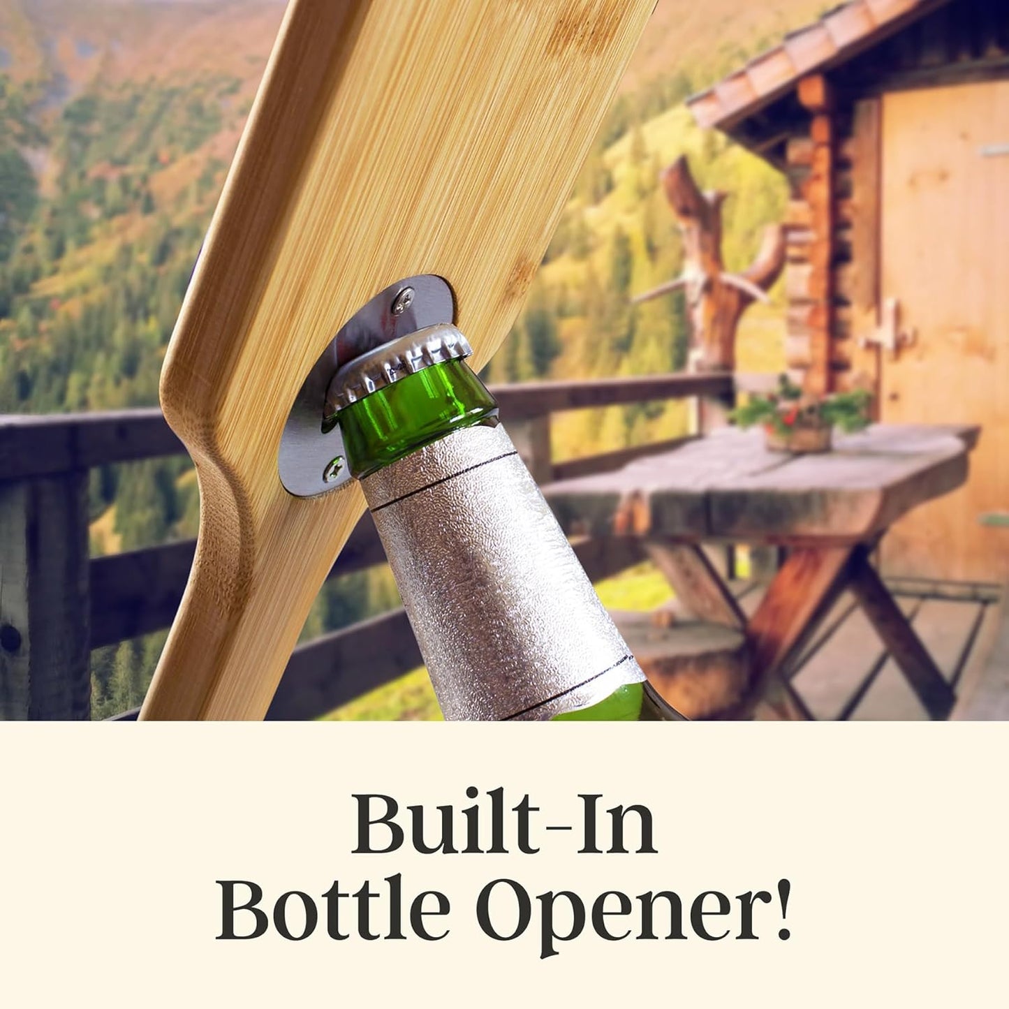 Totally Bamboo Grill Scraper with Bottle Opener – Bristle-Free Bamboo Wooden BBQ Scraper Tool for Outdoor Grill Cleaning – Ready for All Grates, Charcoal and Gas BBQs
