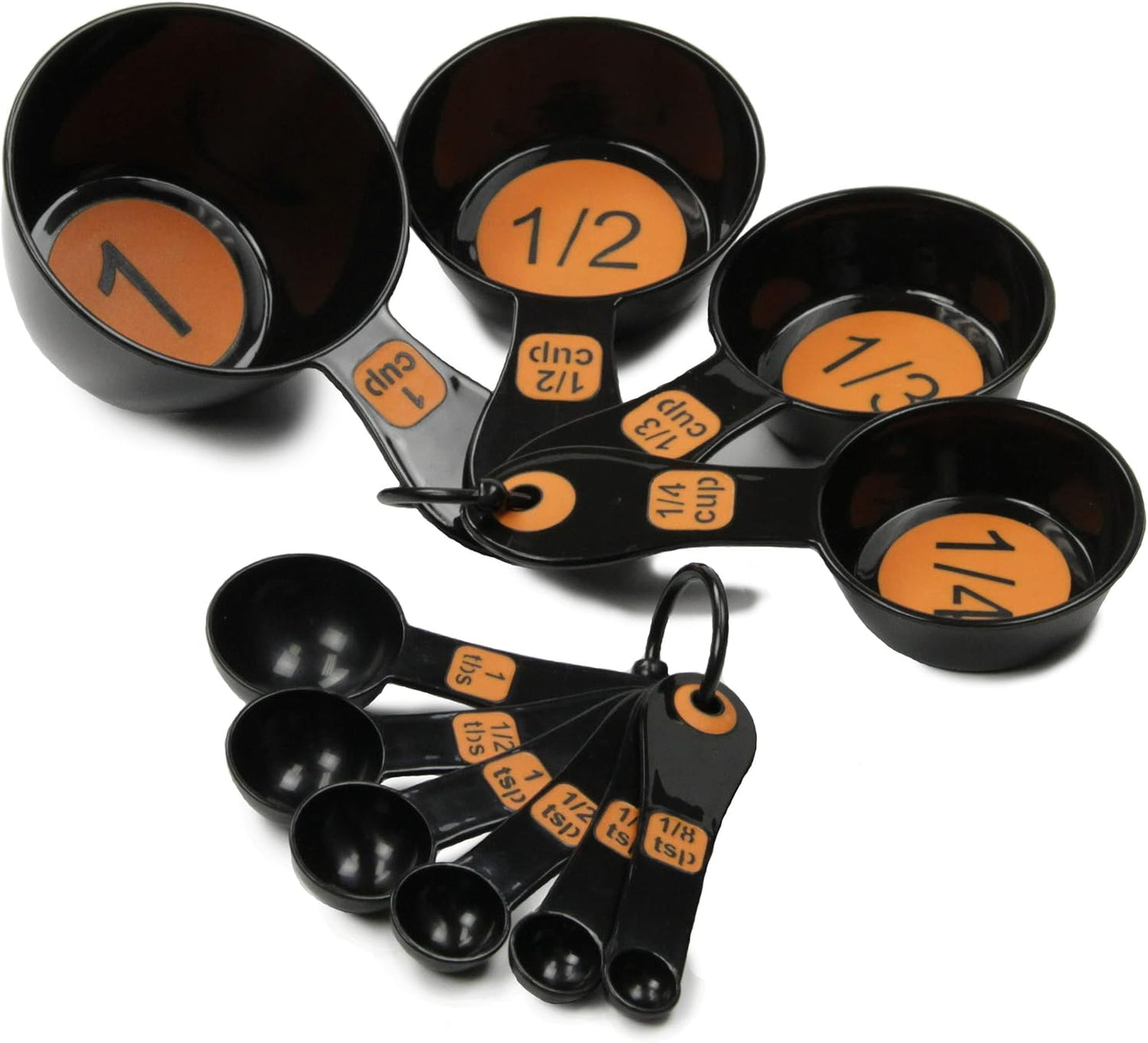 Chef Craft Easy to Read Plastic, Measuring Cup Set, 10 piece set, Blue
