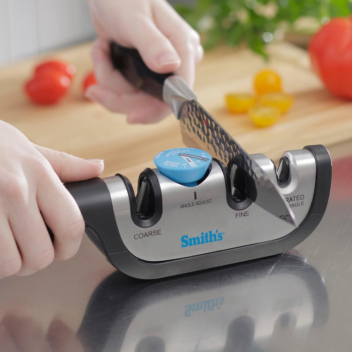 Smiths Adjustable Manual Knife Sharpener Gray/Yellow S-50264