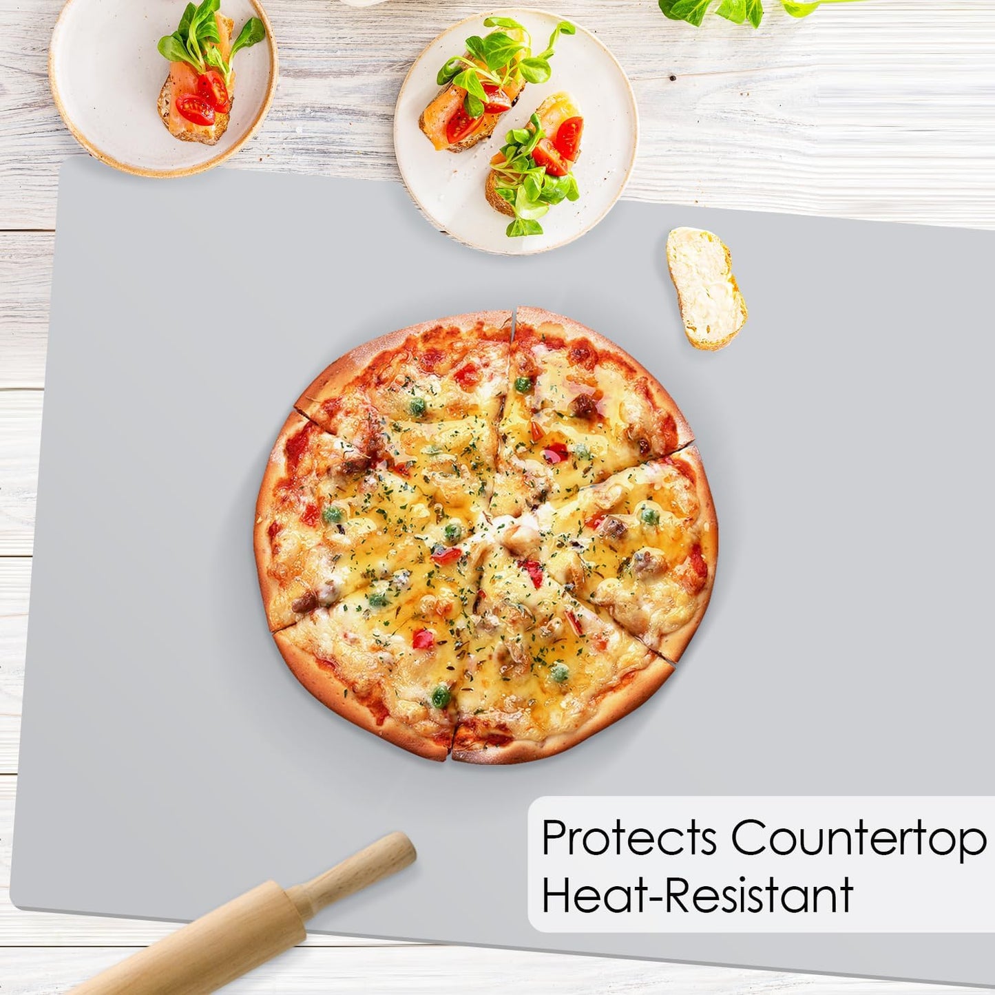 Extra Large Silicone Mats for Kitchen Counter, 27.6'' x 19.7'' Nonskid Silicone Placemats for Kids, Nonstick Purple Silicone Mat for Baking Crafts, Silicone Dab Mat Heat Resistant, 1Pack - Colors B