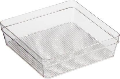 Oggi Clear Drawer Organizer - 3" X 12.5" - Ideal for Organizing Kitchen Drawers, Office, Desk, Silverware, Kitchen Utensils, Cosmetics and Bathrooms