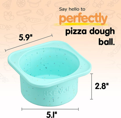 PLUS 1000ml Pizza Dough Proofing Containers, 2-Pack, Green