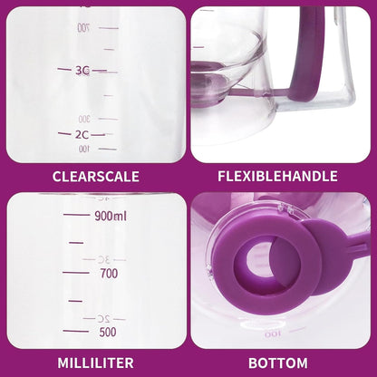 Pancake Batter Dispenser with Squeeze Handle and Measuring Marks