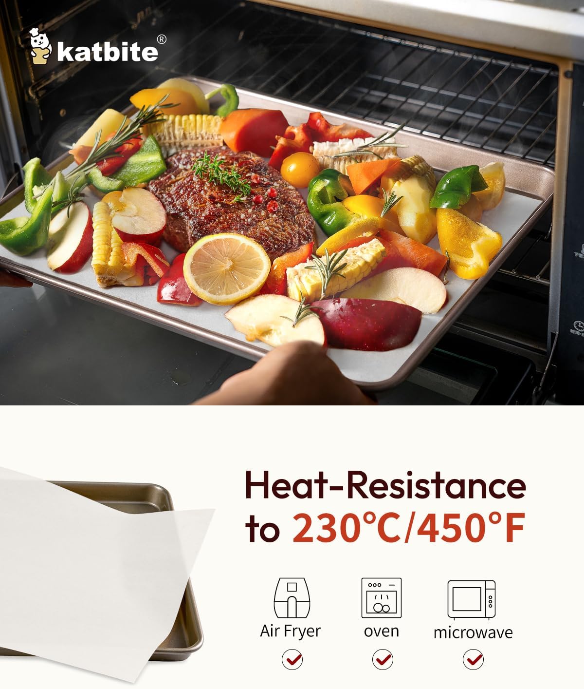 Katbite Hamburger Patty Paper 1000Pcs, 5.5"x5.5" Non Stick Parchment Paper Squares Sheets for Patty Seperate, Burger Press, Ground Beef, Freezing or Candy Wrappers, Use for Oven, Microwave or Freezer