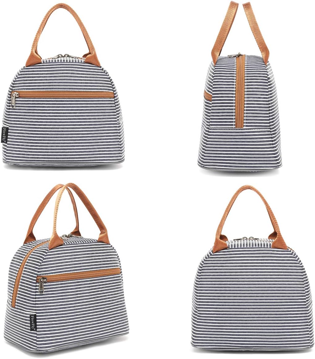 FlowFly Insulated Lunch Cooler Bag - Tote Bag Organizer for Women/Men, Black - Colors A