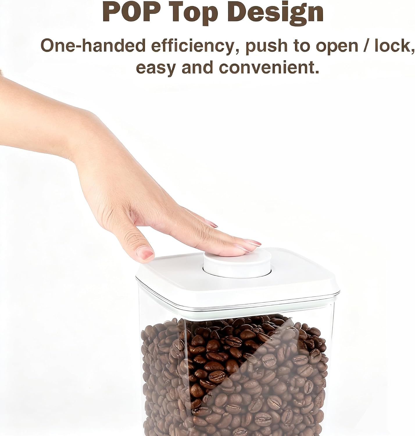 Pop Food Storage Containers Set Large Airtight Food Storage Containers with Pop Lids, Kitchen Pantry Organization and Storage, Cereal, Rice, Flour, Pasta & Snack Container, BPA Free, 2 x 2.8Qt
