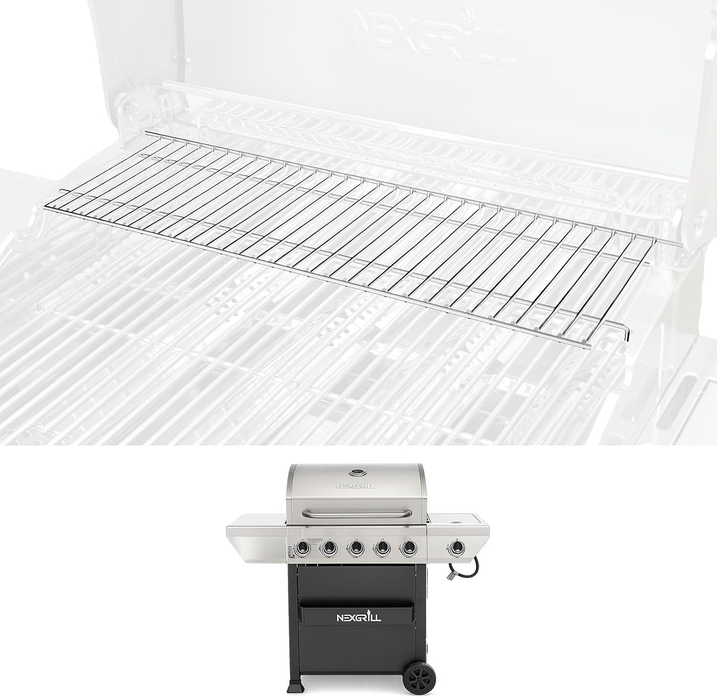 Utheer 2-Pack Griddle Warming Rack for Blackstone 28" Griddles, Stainless Steel Flat Top Grill Accessories | Reversible Rack Adds Prep Space, Foldable Clip-On Design Expands Cooking & Holding Area