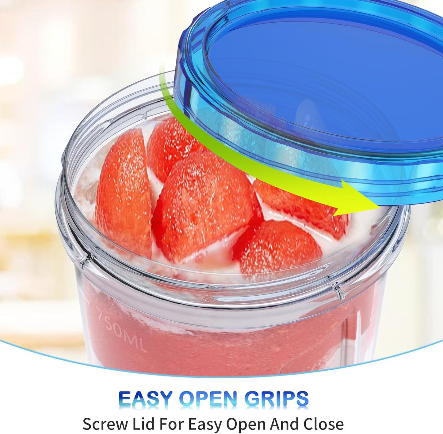 Freezer Storage Containers, [6 Pack-16 Oz] Airtight Plastic Food Storage Containers with Twist Top Lids, Soup, Meal Prep Containers | BPA Free | Stackable | Leakproof | Microwave/Dishwasher Safe