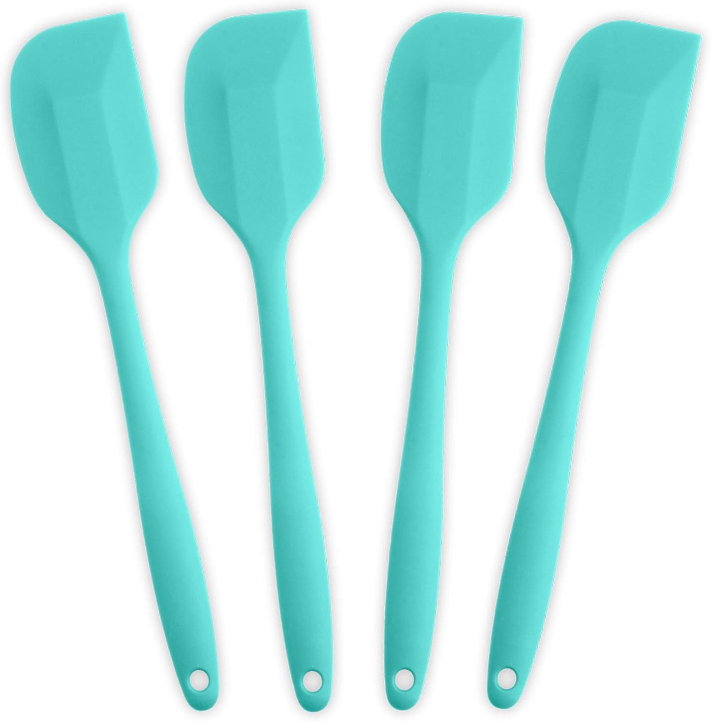 Silicone Spatula 4-piece Set, Heat-Resistant Spatulas, Non-stick Rubber Spatulas with Stainless Steel Core