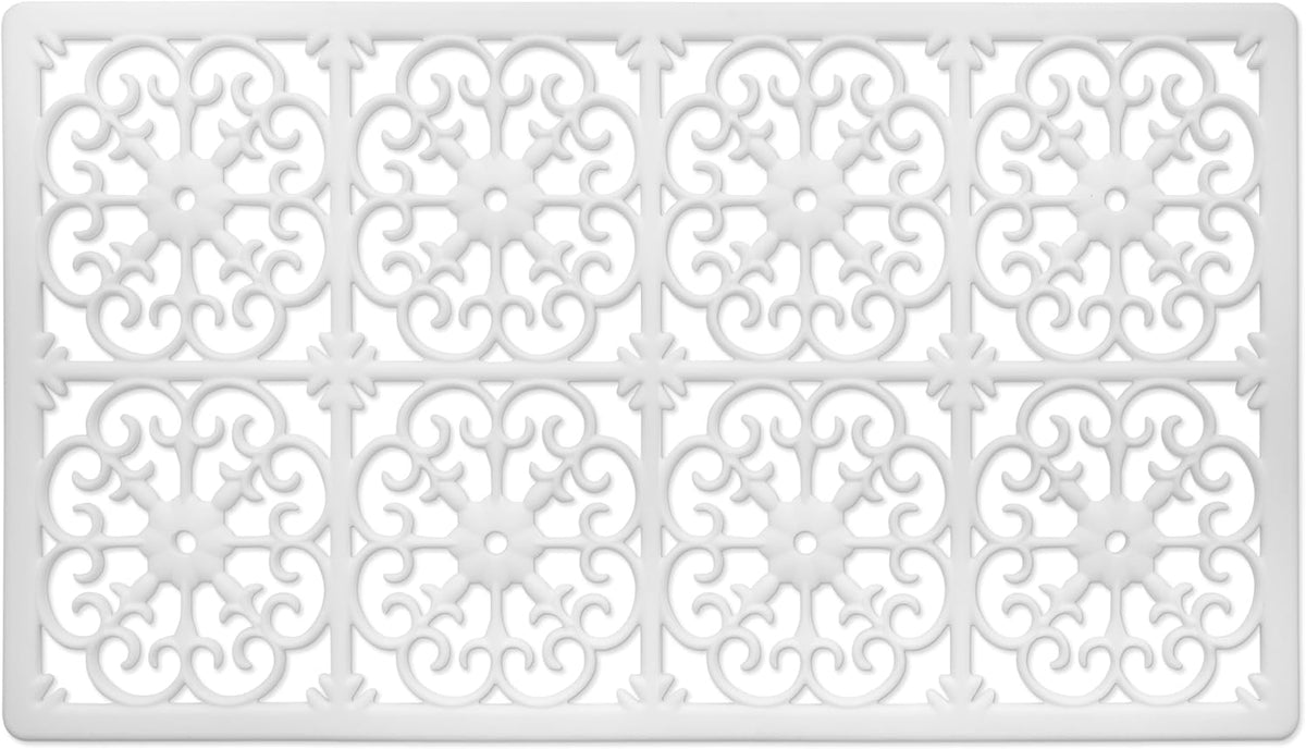 GASARÉ, Extra Large, Thick, Silicone Trivet for Hot Dishes, Pots, and Pans, Heat Resistant Mat for Countertop, Hot Pad for Kitchen, Easy to Clean, 16 x 12 x 3/8 Inches, White