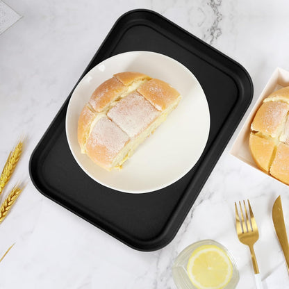 4 Pack Multicolo Plastic Serving Trays for Party Serving Food - Rectangular, 8.66 by 12 in, Heavy Duty Dessert Trays for Food Erving Platters for Party Tray Decor Veggie,Snack