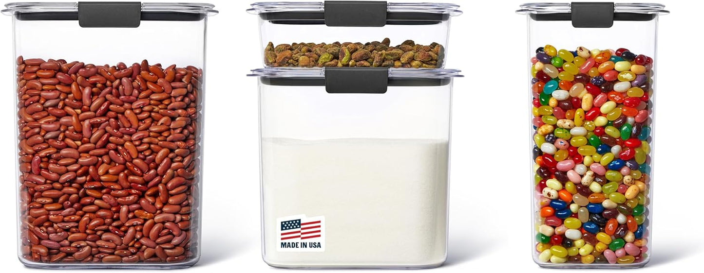 Rubbermaid Brilliance Pantry Airtight Food Storage Container, BPA-Free 7.8 Cup, Ideal for Brown Sugar - Efficient, Leak-Proof and Dishwasher-safe