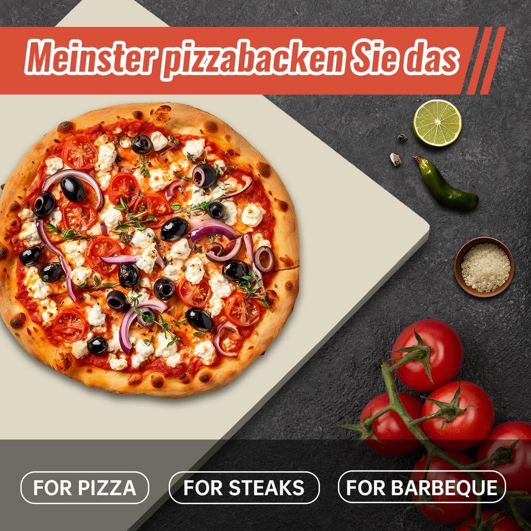 Extra Large 24 x 17 3/4 Inch Rectangular Pizza Stone for Oven and Grill