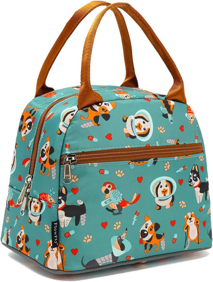 FlowFly Insulated Lunch Cooler Bag - Tote Bag Organizer for Women/Men, Black - Colors A