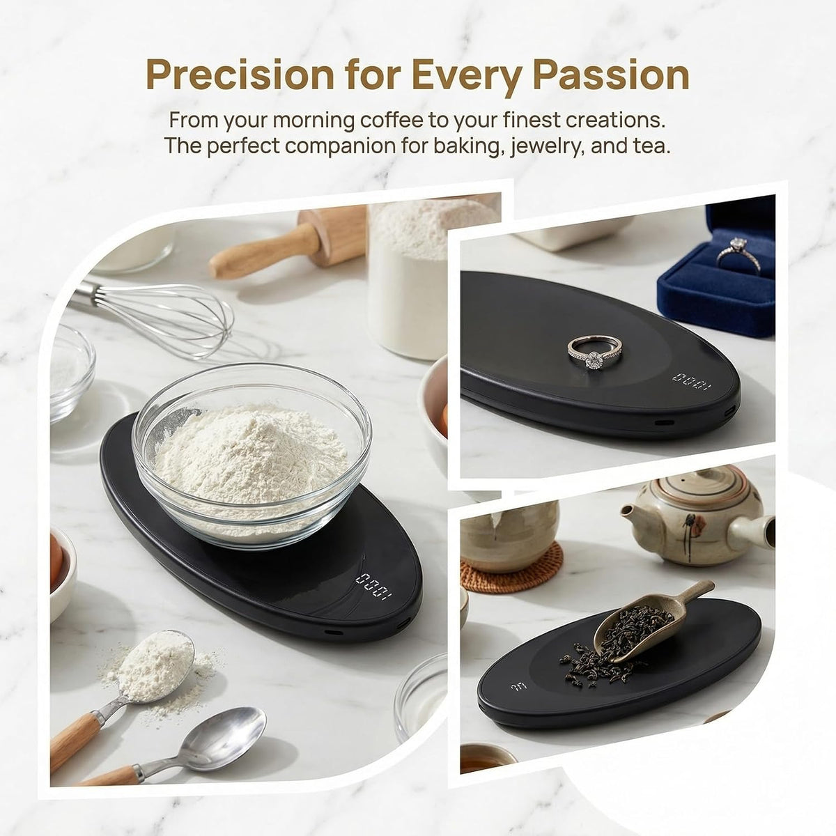 0.1g Rechargeable Portable Tea Scale - Coffee & Loose Leaf