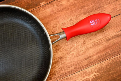 Silicone Pot Handle Covers: Non Slip, BPA Free & Heat Resistant Cast Iron Skillet Handle Covers - Silicone Pan Handles Sleeve, Clearly Labeled Gluten-Free, 4 Pack