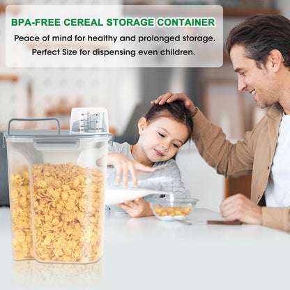 TBMax Rice Container 10 Lbs, Cereal Container Oatmeal Storage, Airtight Food Dispenser with Easy-pouring Spout & Handy Cup for Flour Grain Beans, Pet Dog Cat Bird Food Storage Container