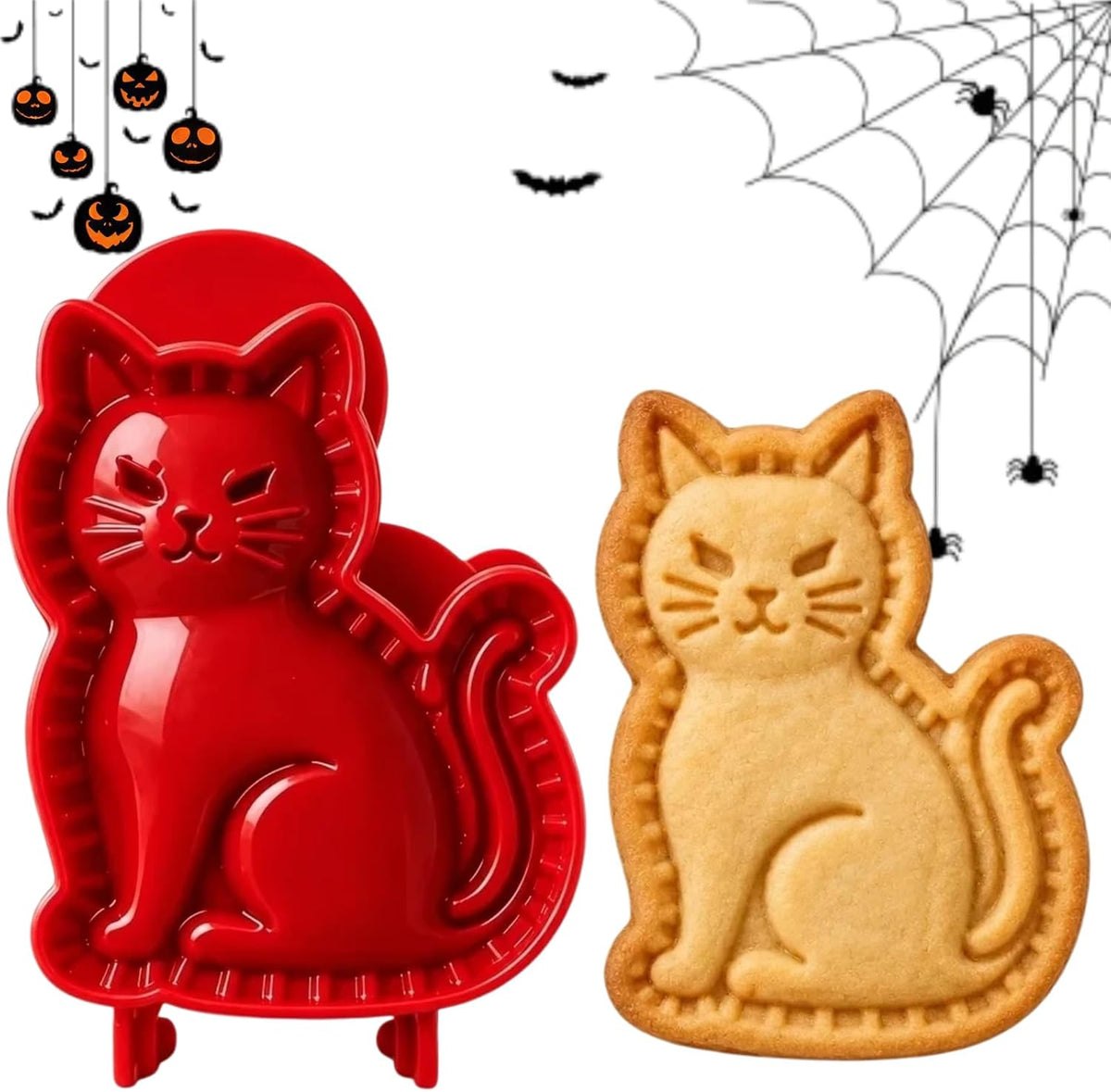 Halloween Mini Hand Pie Molds Set, Dough Press Cutter with 8 Fall Shapes