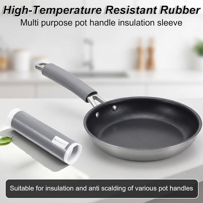 2 Pcs Heat-Resistant Pot Handle Upgraded Silicone Pan Handle Sleeve