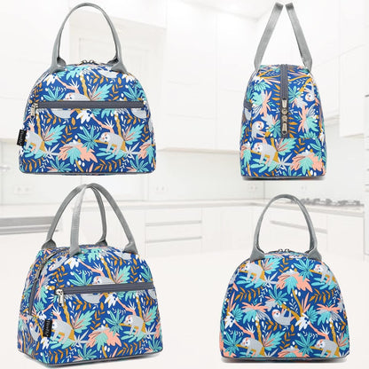 FlowFly Insulated Lunch Cooler Bag - Tote Bag Organizer for Women/Men, Black - Colors B