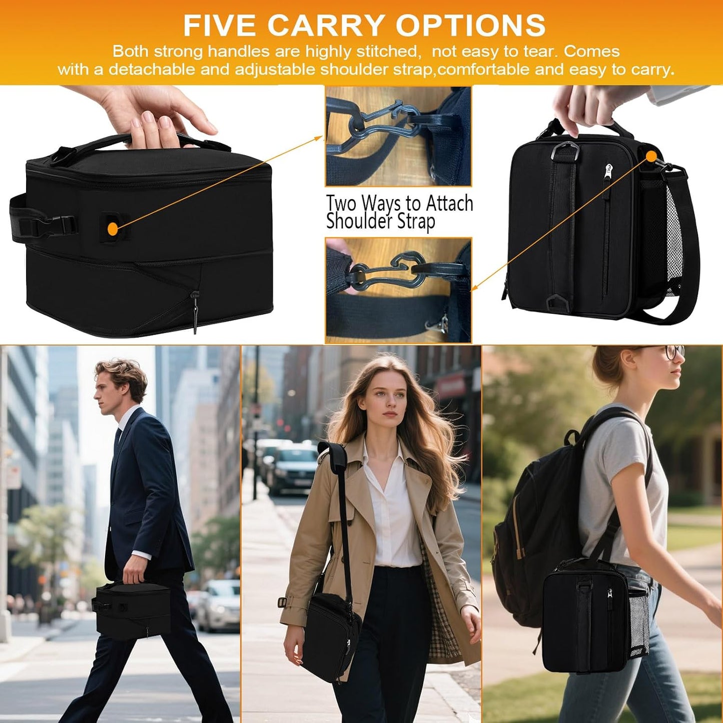 Lunch Box Insulated Lunch bag for Men Teen Kids Boys Adult Portable Stylish Small Lunchbox Special Design for Working Office school Picnic