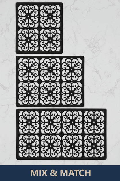 GASARÉ, Extra Large, Thick, Silicone Trivet for Hot Dishes, Pots, and Pans, Heat Resistant Mat for Countertop, Hot Pad for Kitchen, Easy to Clean, 16 x 12 x 3/8 Inches, White