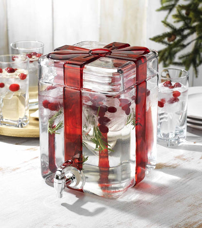 3 Gallon Classic Ice Cold Clear Glass Mason Jug Drink Beverage Dispenser Durable On Galvanized Stand With Leak Free Spigot-Easy Filling For Outdoor, Parties & Daily Use Lid