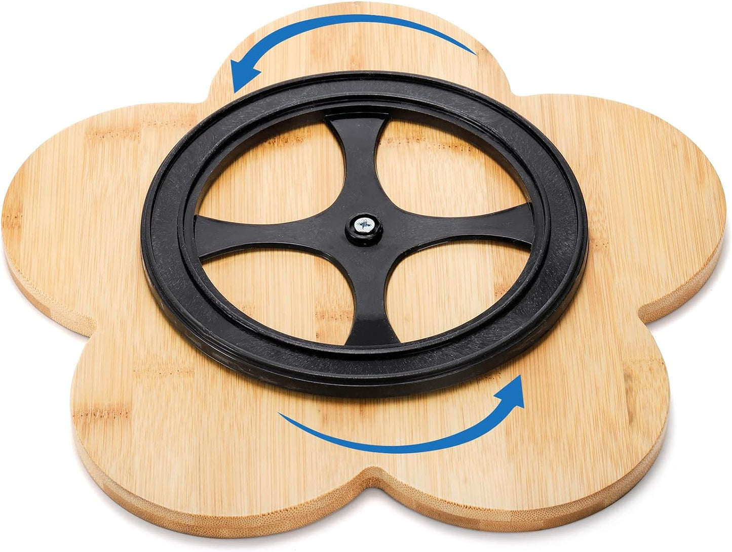 yarlung Lazy Susan Divided Serving Dishes Appetizer Tray, 5 Removable Ceramic Snack Bowls with Lids and Bamboo Platter, Relish Tray Nuts Dishes for Chips, Fruits, Candy