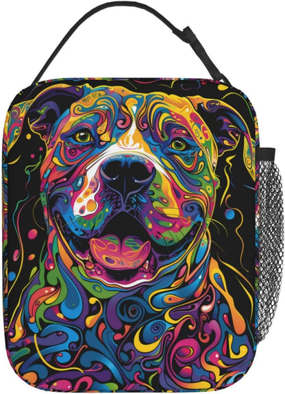 Reusable Sea Otter and Water Lily Lunch Box for Kids Girls Boys Women Adult, Insulated Cute Lunch Bag,Polyester Cooler Handbags Case for School Picnic Work Travel Outdoor Beach or Hiking