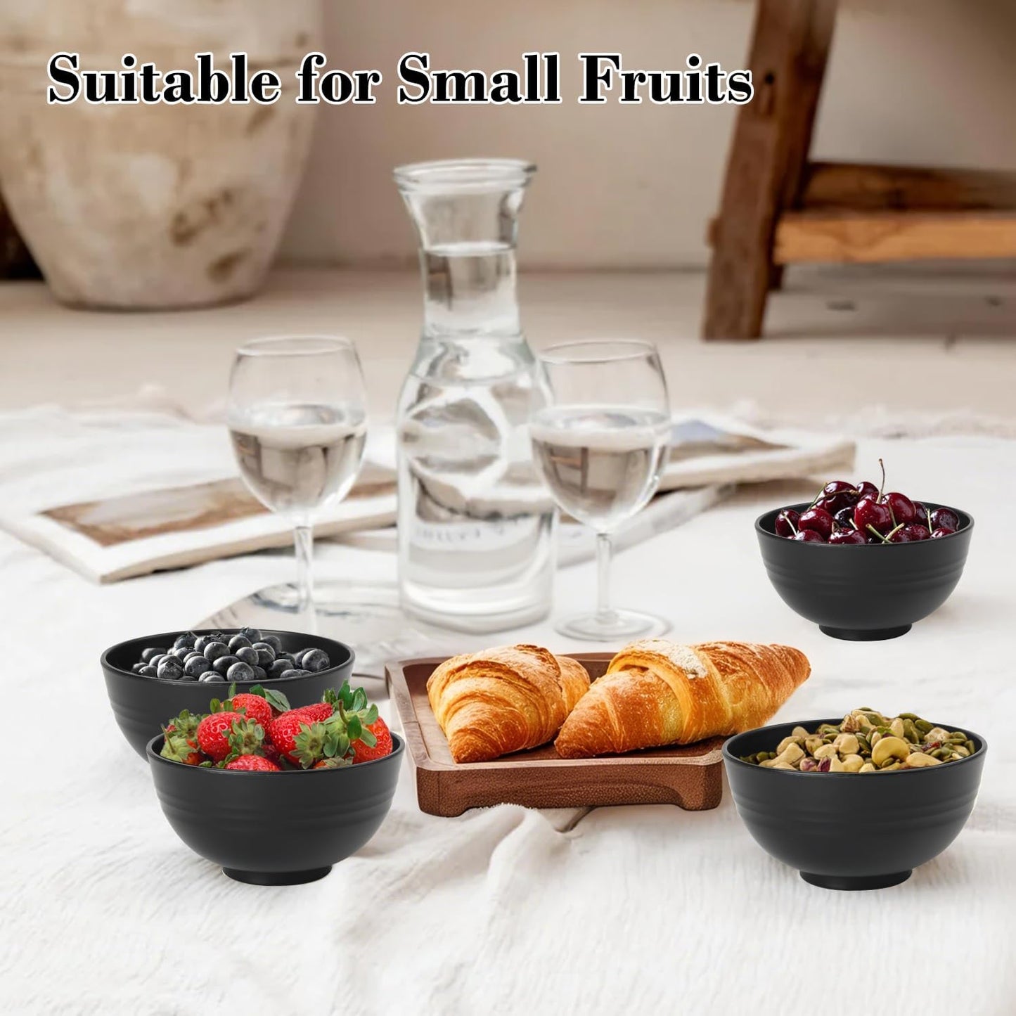 Wheat Straw Bowl Sets,8 PCS Unbreakable Cereal Bowl 26 OZ,Microwave and Dishwasher Safe Bowls,Bowl Sets for Camping and Picnic BPA Free Colorful Salad Bowls for Serving Soup,Oatmeal and Fruit Etc…