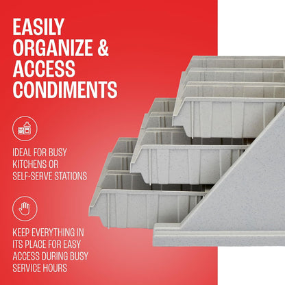 Cambro Versa - Self Serve Condiment and Utensil Bin - 12 Storage Bins - Ideal for food and coffee condiments (Black)