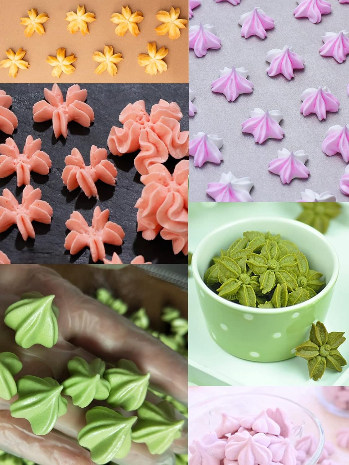 4B Piping Tip Set, Open Star Frosting Tips for Cake Decorating, 3 Pcs