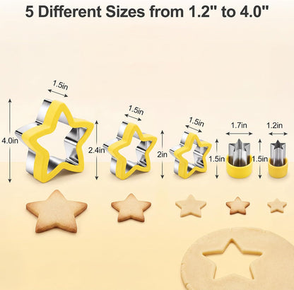 HOOMIL 12 Pcs Round Cookie Cutters, 1 to 4.5 Inch Graduated Set
