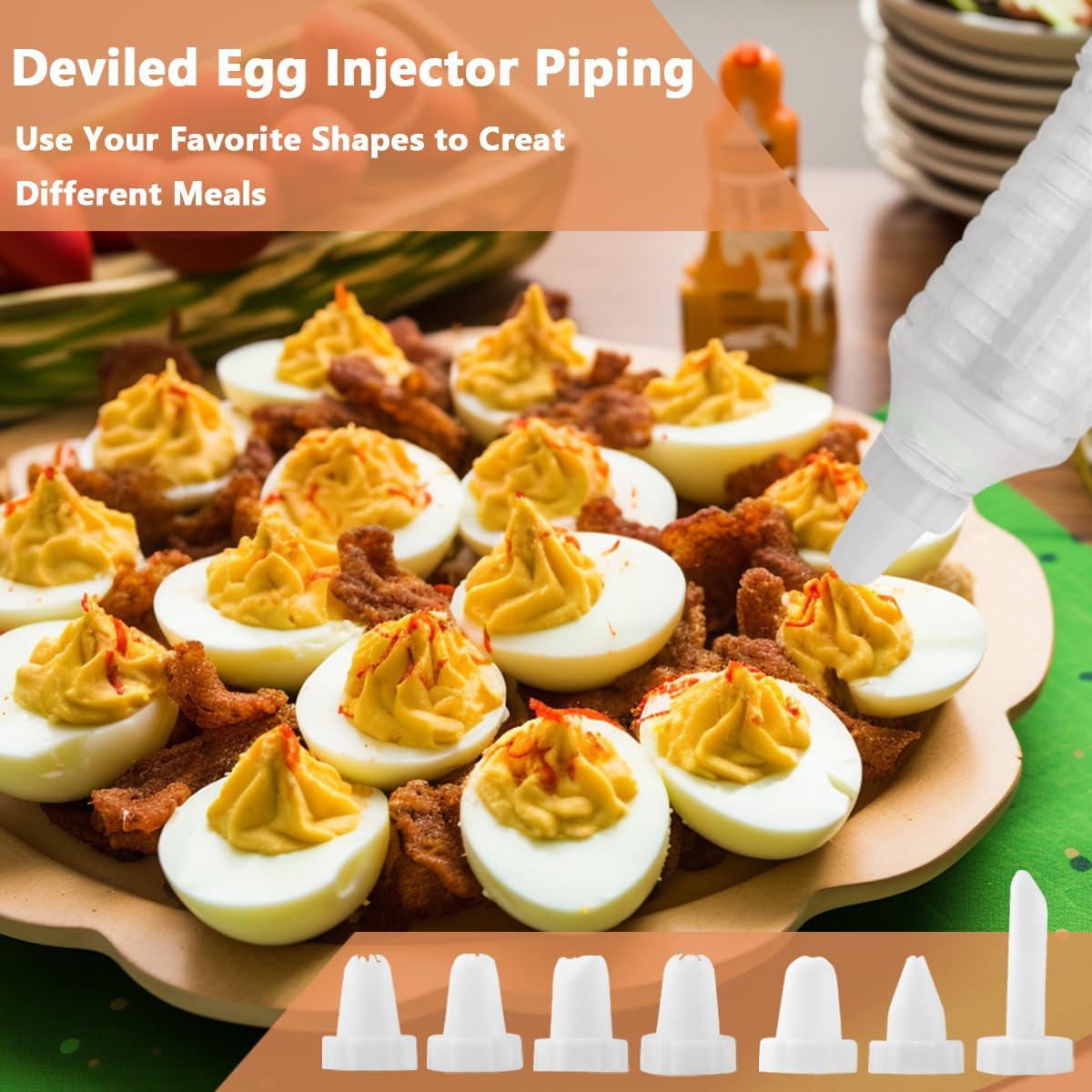 2 Layer Deviled Egg Containers with Lid, 36 Slots Deviled Egg Tray Carrier