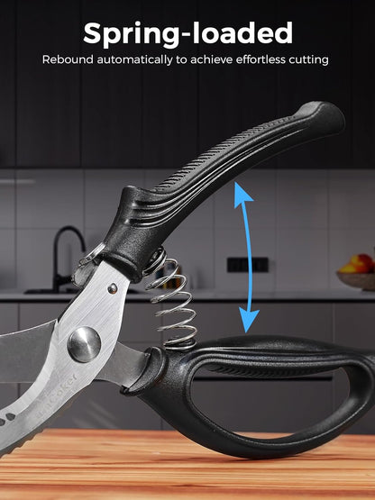 Kitchen Scissors, Forged Stainless Steel Heavy Duty Kitchen Shears, Dishwasher Safe Cooking Scissors for Meat, Poultry & Vegetables