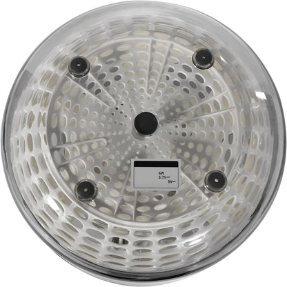 Electric Salad Spinner 6.34 Quart, USB Rechargeable Automatic Lettuce Spinner with One-Button Start, Large Capacity Vegetable Washer and Dryer for Kitchen, Salad Greens, Fruits, Herbs