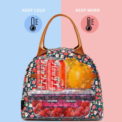 FlowFly Insulated Lunch Cooler Bag - Tote Bag Organizer for Women/Men, Black - Colors A
