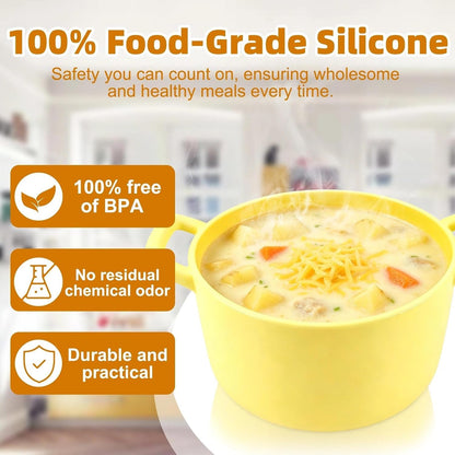 40oz Silicone Microwave Steamer for Cooking, Dishwasher Safe, No Stain Pot