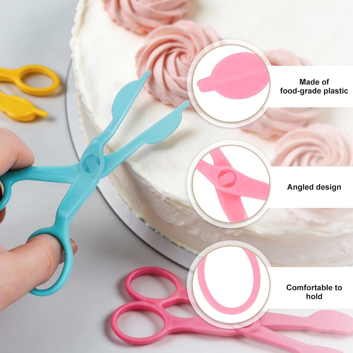 uxcell 3Pcs Flower Lifter Cake Decorating 5.1x2.2" Fondant Tool Purple