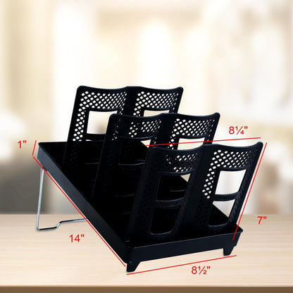 Paper Cup and Lid Holder 6 Slot Disposable Coffe Cup Dispenser for Coffee Station, Breakroom, Bar, Restauran